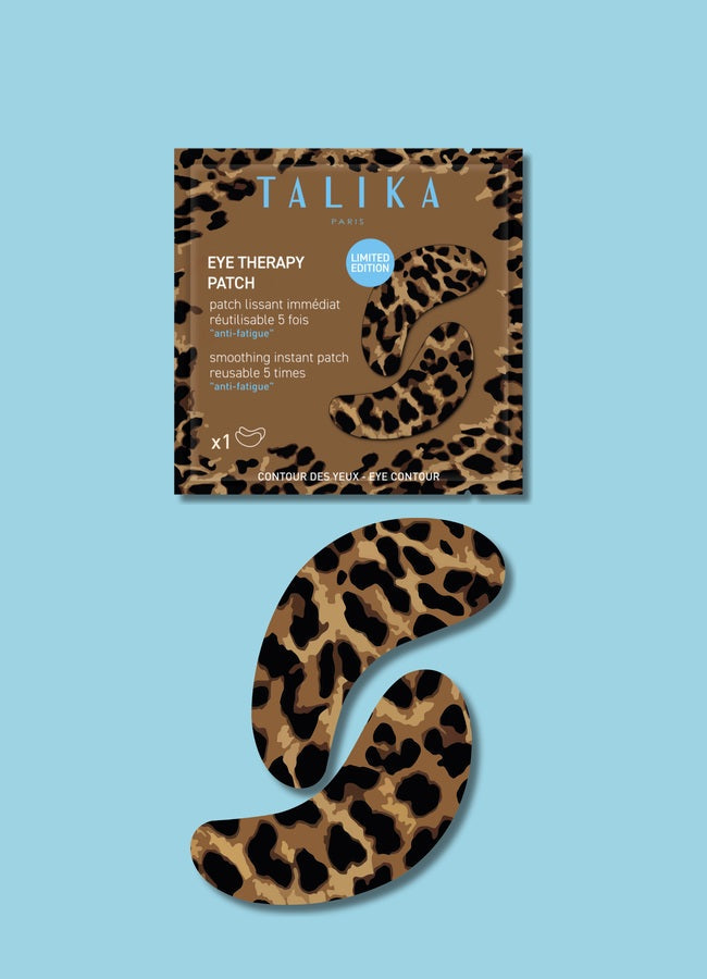 Talika Reusable Eye Therapy Patches, leopard limited edition, sachet and pair of patches